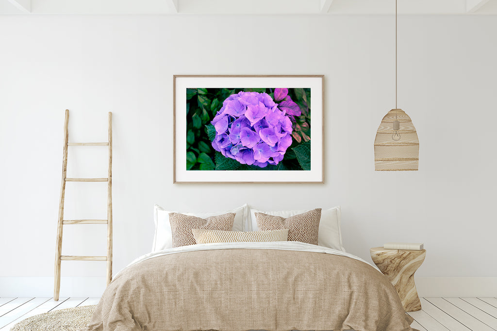 Purple Hydrangea Flower Wall Art