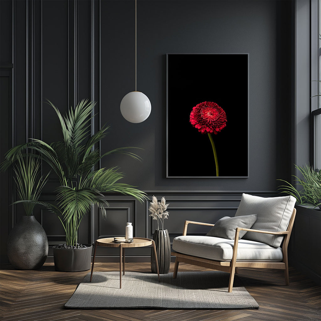 red-gerbera-wall-art-nz