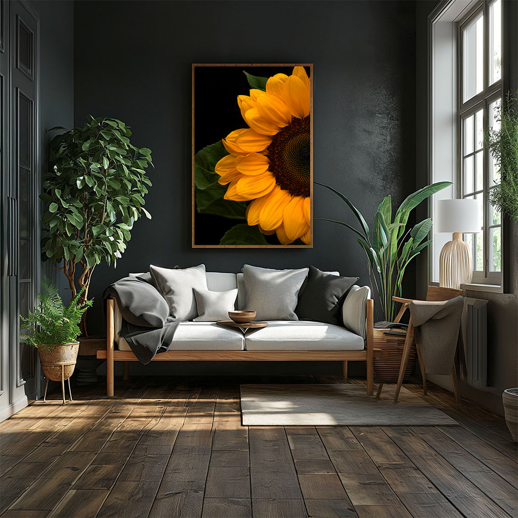 sunflower-bloom-floral-wall-art