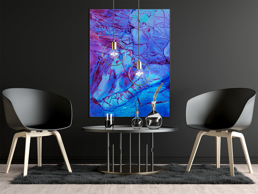Abstract Blue Rock Framed Wall Art NZ