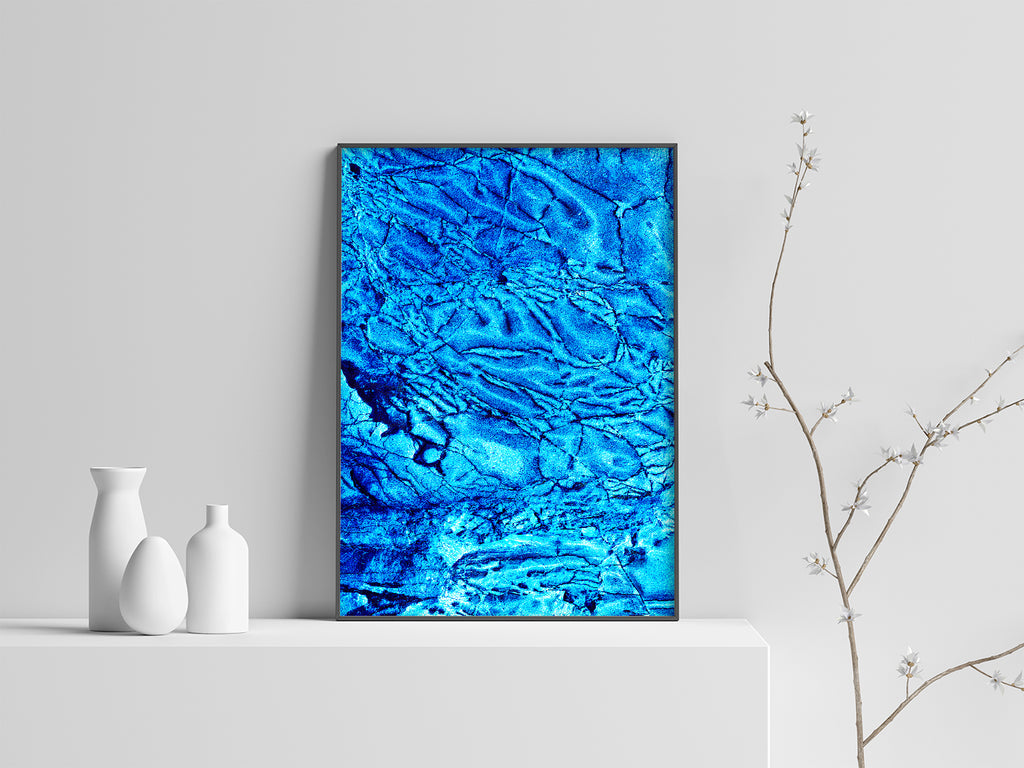 Blue Abstract Art Prints NZ