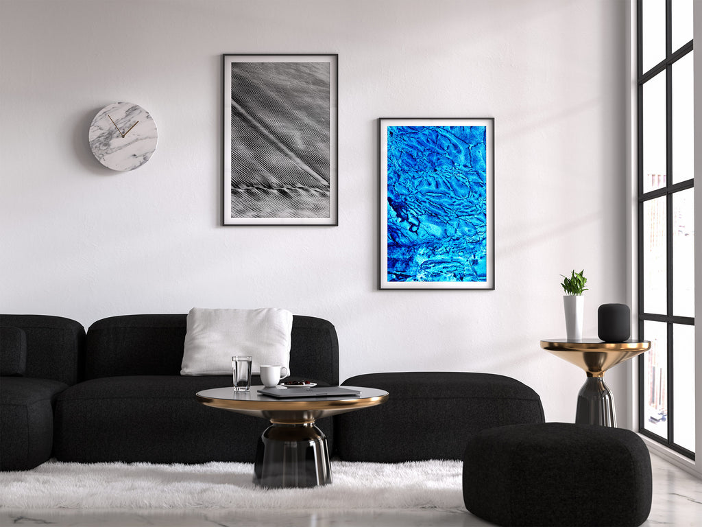 Blue Abstract Framed Art Prints NZ