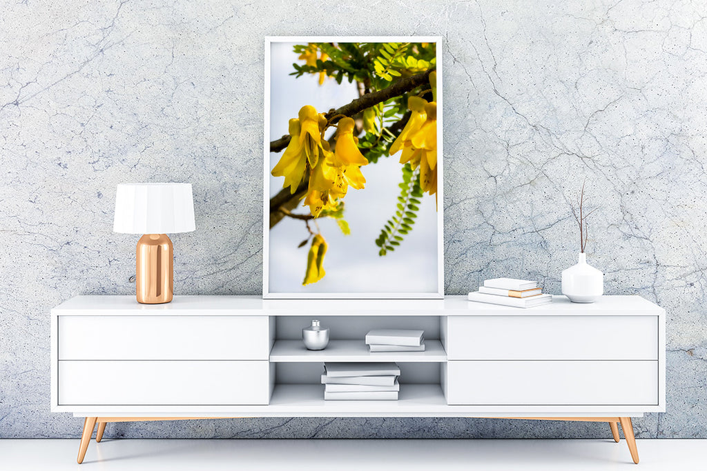 Kowhair Flower Wall Print with frame