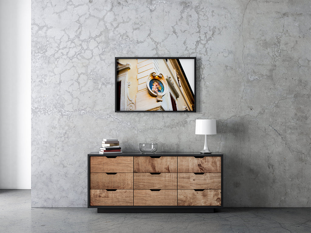 Madonna Mosaic Wall Print in Black Frame