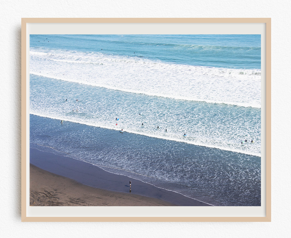 Raglan Beach Surf Art Prints