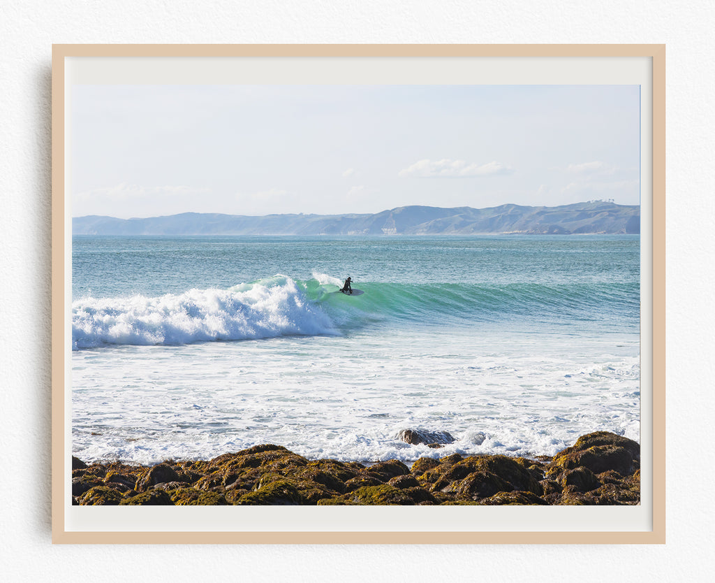 Raglan Surfer Art Prints NZ
